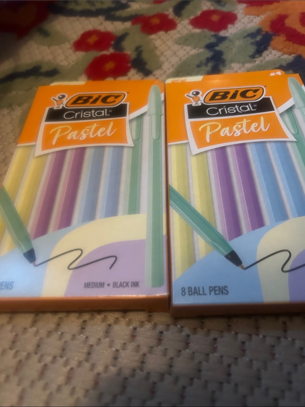 BIC Cristal Pastel Ballpoint Pens - Assorted Pastel Colors bundle of 2 packs